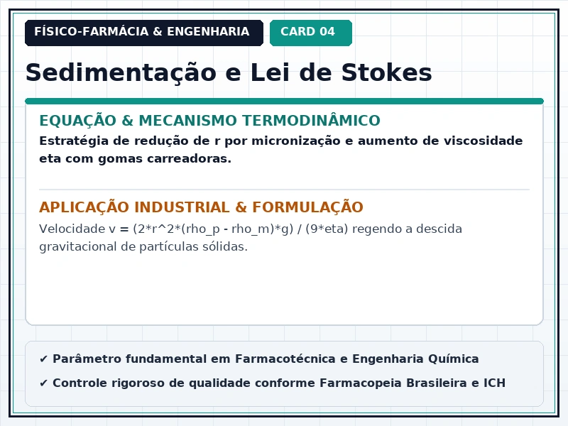 Cartão Técnico 4 - Estabilidade de Suspensões e Emulsões