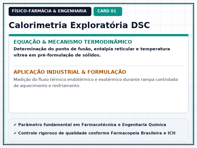 Cartão Técnico 1 - Calorimetria, Estado Sólido e Liofilização