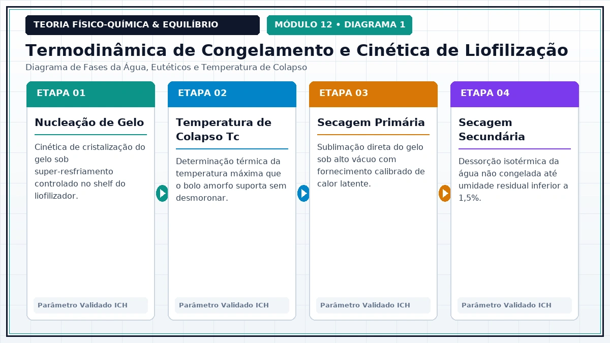 Diagrama Físico-Químico Teórico - Calorimetria, Estado Sólido e Liofilização