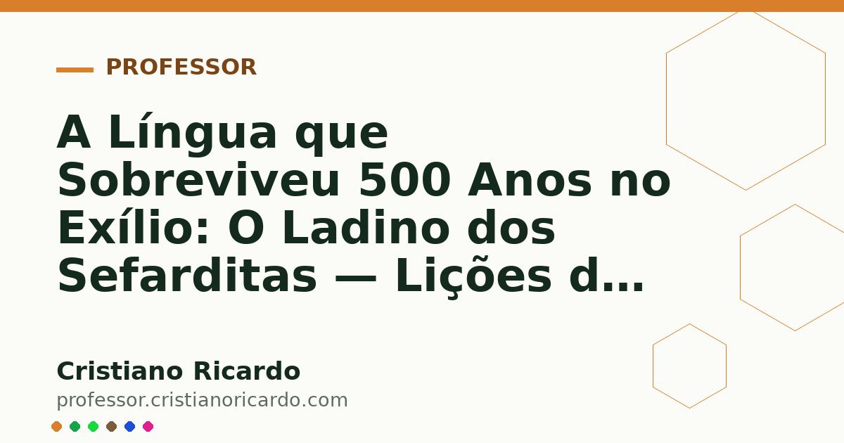 Card OG automático: A Língua que Sobreviveu 500 Anos no Exílio: O Ladino dos Sefarditas — Lições do Mundo Hispânico (2025)