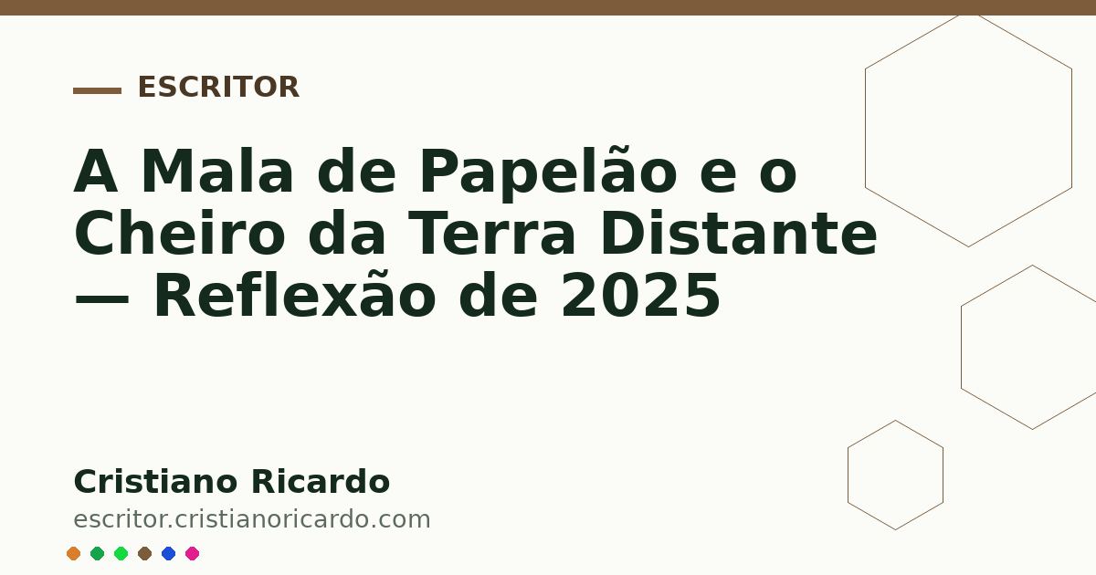 Card OG automático: A Mala de Papelão e o Cheiro da Terra Distante — Reflexão de 2025