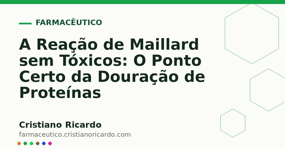 Card OG automático: A Reação de Maillard sem Tóxicos: O Ponto Certo da Douração de Proteínas