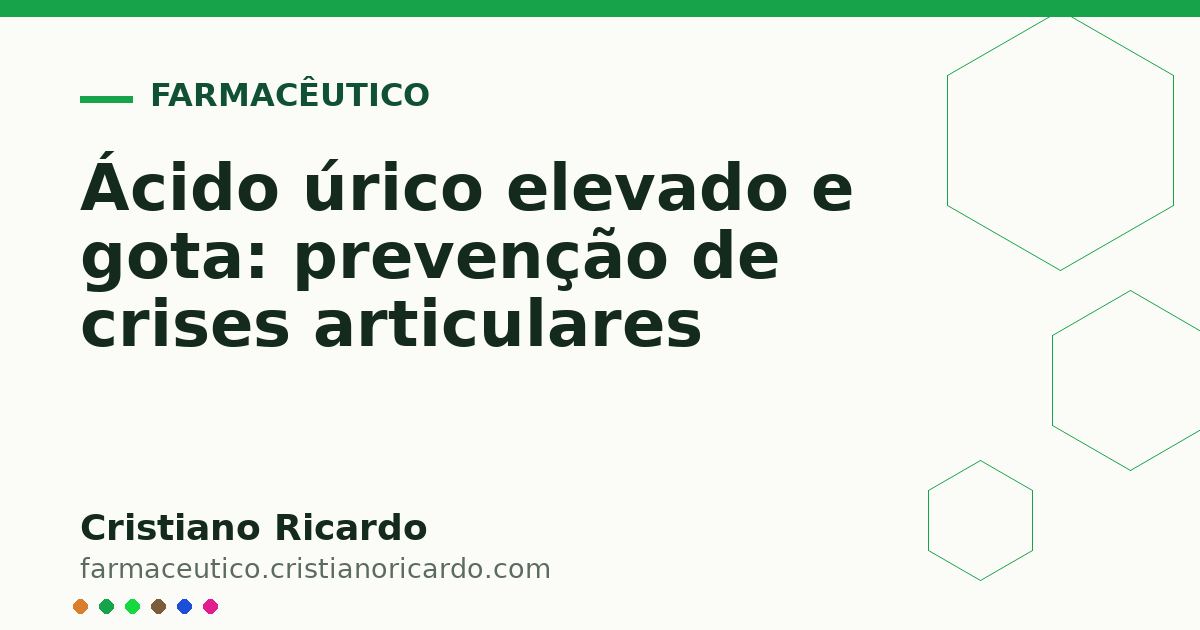 Card OG automático: Ácido úrico elevado e gota: prevenção de crises articulares