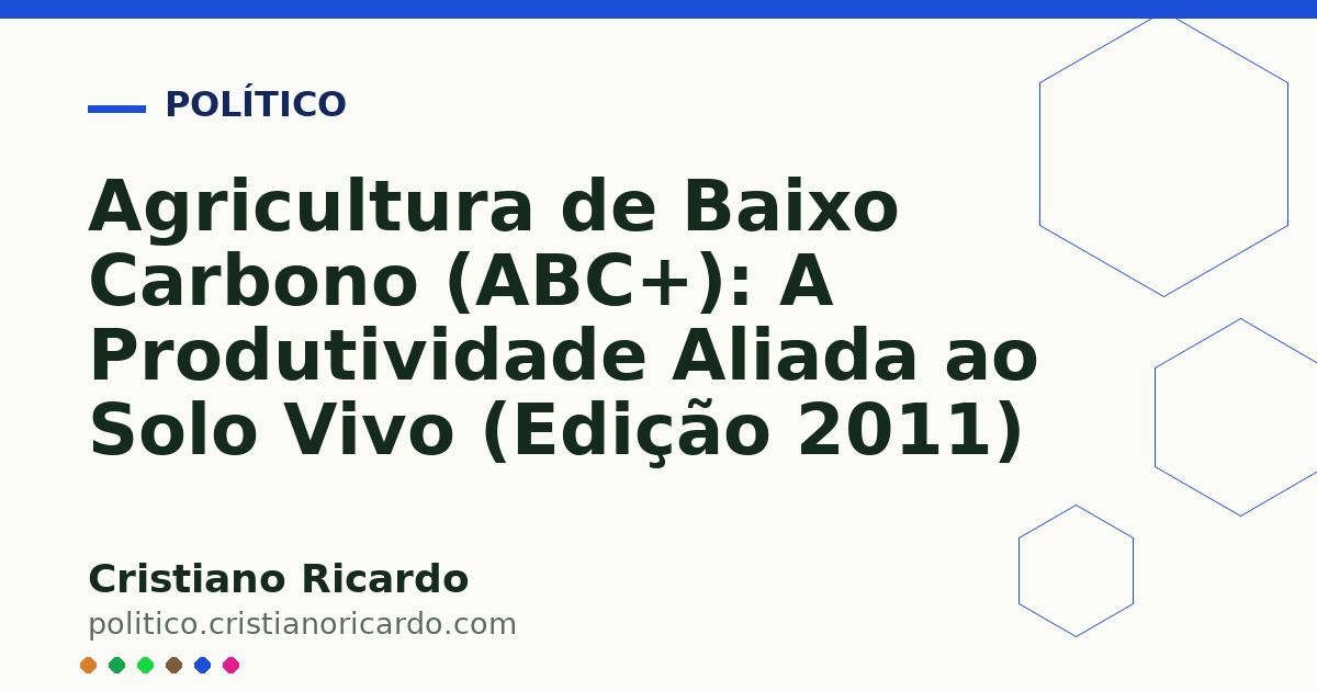 Card OG automático: Agricultura de Baixo Carbono (ABC+): A Produtividade Aliada ao Solo Vivo (Edição 2011)