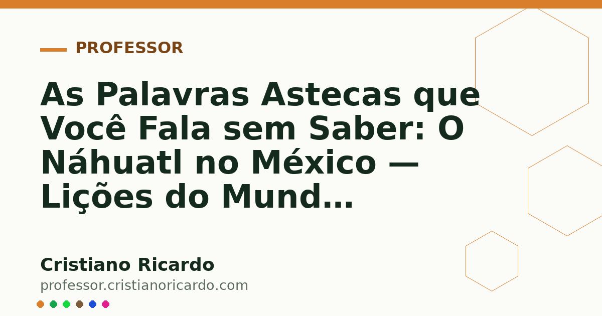 Card OG automático: As Palavras Astecas que Você Fala sem Saber: O Náhuatl no México — Lições do Mundo Hispânico (2024)