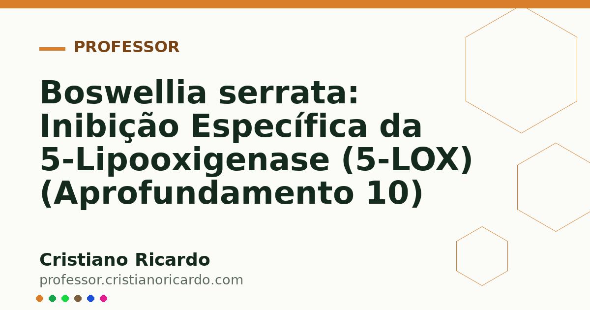 Card OG automático: Boswellia serrata: Inibição Específica da 5-Lipooxigenase (5-LOX) (Aprofundamento 10)