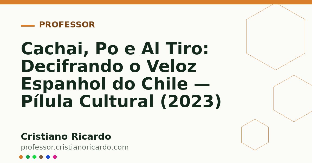 Card OG automático: Cachai, Po e Al Tiro: Decifrando o Veloz Espanhol do Chile — Pílula Cultural (2023)