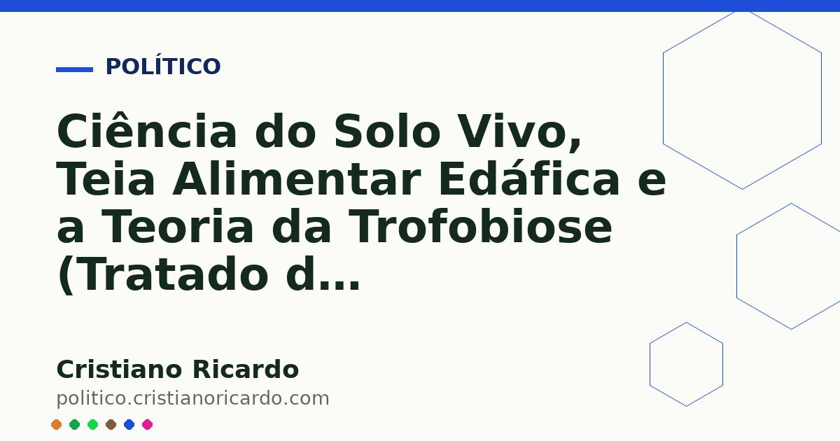 Card OG automático: Ciência do Solo Vivo, Teia Alimentar Edáfica e a Teoria da Trofobiose (Tratado de Agroecologia &amp; Agricultura Familiar 2021)