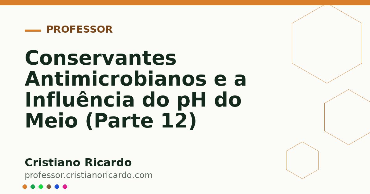 Card OG automático: Conservantes Antimicrobianos e a Influência do pH do Meio (Parte 12)