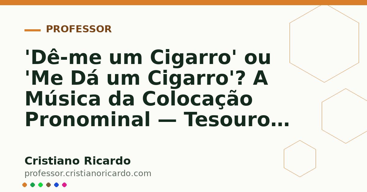 Card OG automático: 'Dê-me um Cigarro' ou 'Me Dá um Cigarro'? A Música da Colocação Pronominal — Tesouros da Língua (2019)