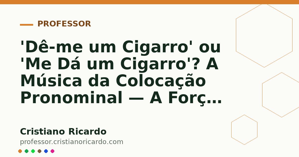 Card OG automático: 'Dê-me um Cigarro' ou 'Me Dá um Cigarro'? A Música da Colocação Pronominal — A Força das Palavras (2024)