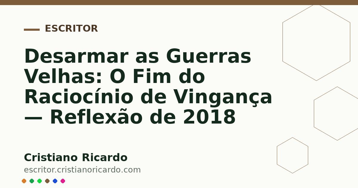 Card OG automático: Desarmar as Guerras Velhas: O Fim do Raciocínio de Vingança — Reflexão de 2018