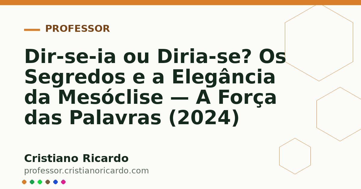 Card OG automático: Dir-se-ia ou Diria-se? Os Segredos e a Elegância da Mesóclise — A Força das Palavras (2024)