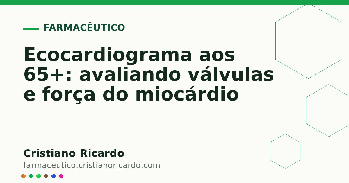 Card OG automático: Ecocardiograma aos 65+: avaliando válvulas e força do miocárdio