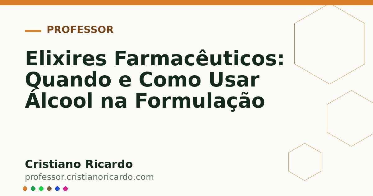 Card OG automático: Elixires Farmacêuticos: Quando e Como Usar Álcool na Formulação
