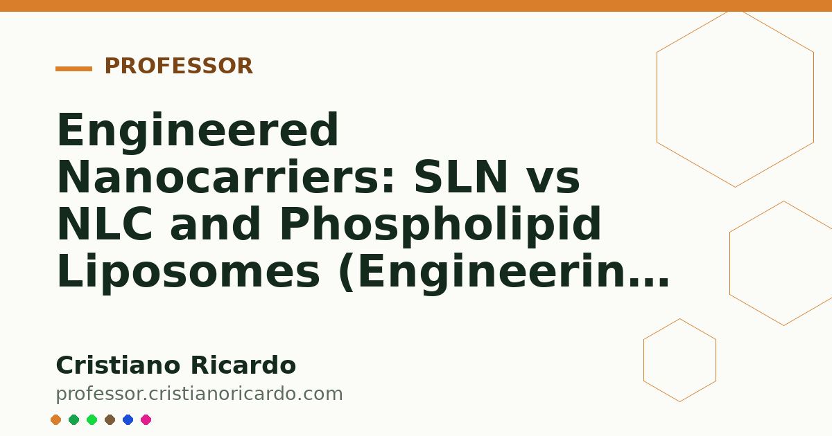 Card OG automático: Engineered Nanocarriers: SLN vs NLC and Phospholipid Liposomes (Engineering Review 2017)