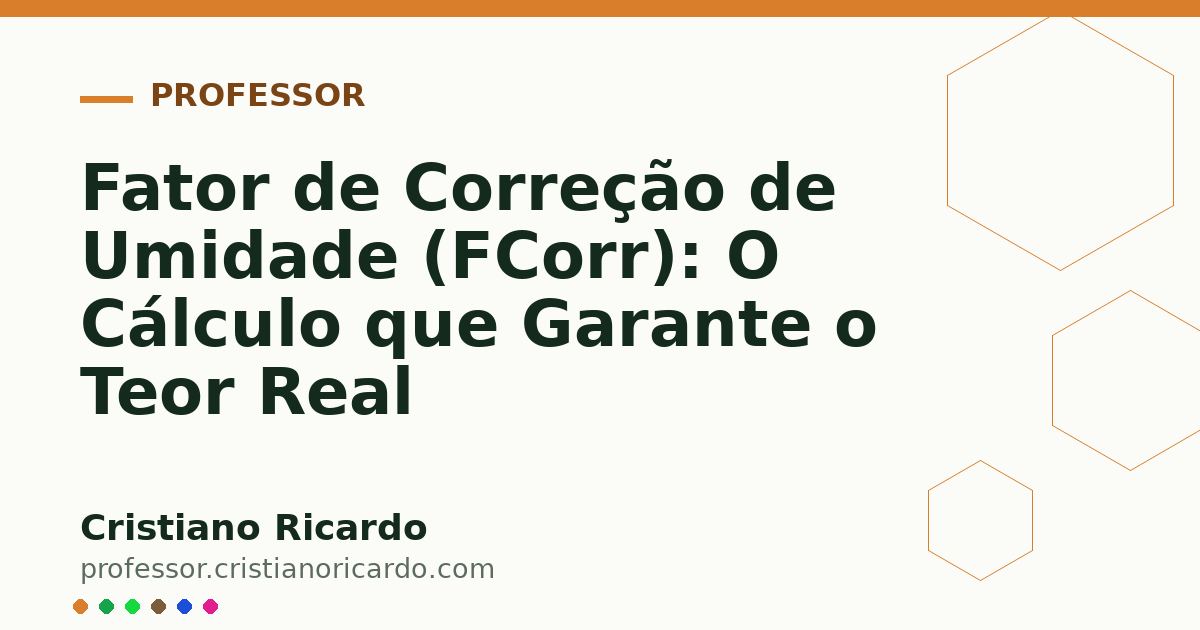 Card OG automático: Fator de Correção de Umidade (FCorr): O Cálculo que Garante o Teor Real