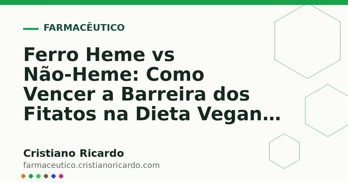 Card OG automático: Ferro Heme vs Não-Heme: Como Vencer a Barreira dos Fitatos na Dieta Vegana (Perspectiva Bioquímica 2012)