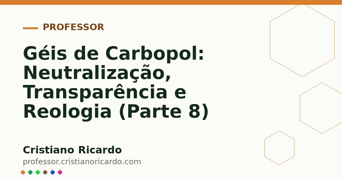 Card OG automático: Géis de Carbopol: Neutralização, Transparência e Reologia (Parte 8)