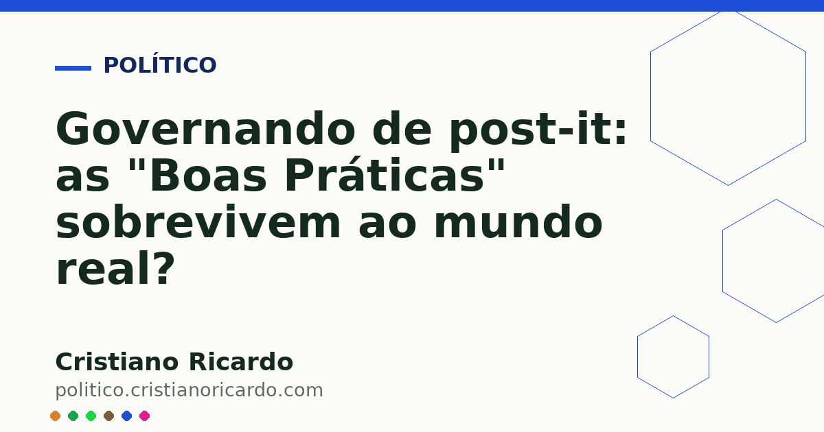 Card OG automático: Governando de post-it: as "Boas Práticas" sobrevivem ao mundo real?