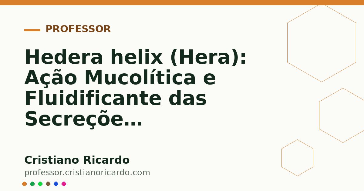 Card OG automático: Hedera helix (Hera): Ação Mucolítica e Fluidificante das Secreções (Aprofundamento 5)