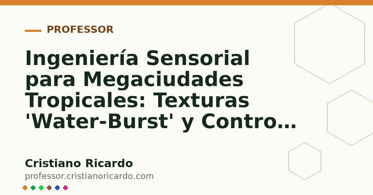 Card OG automático: Ingeniería Sensorial para Megaciudades Tropicales: Texturas 'Water-Burst' y Control de Brillo (Análisis de Mercado & Ciencia 2026)