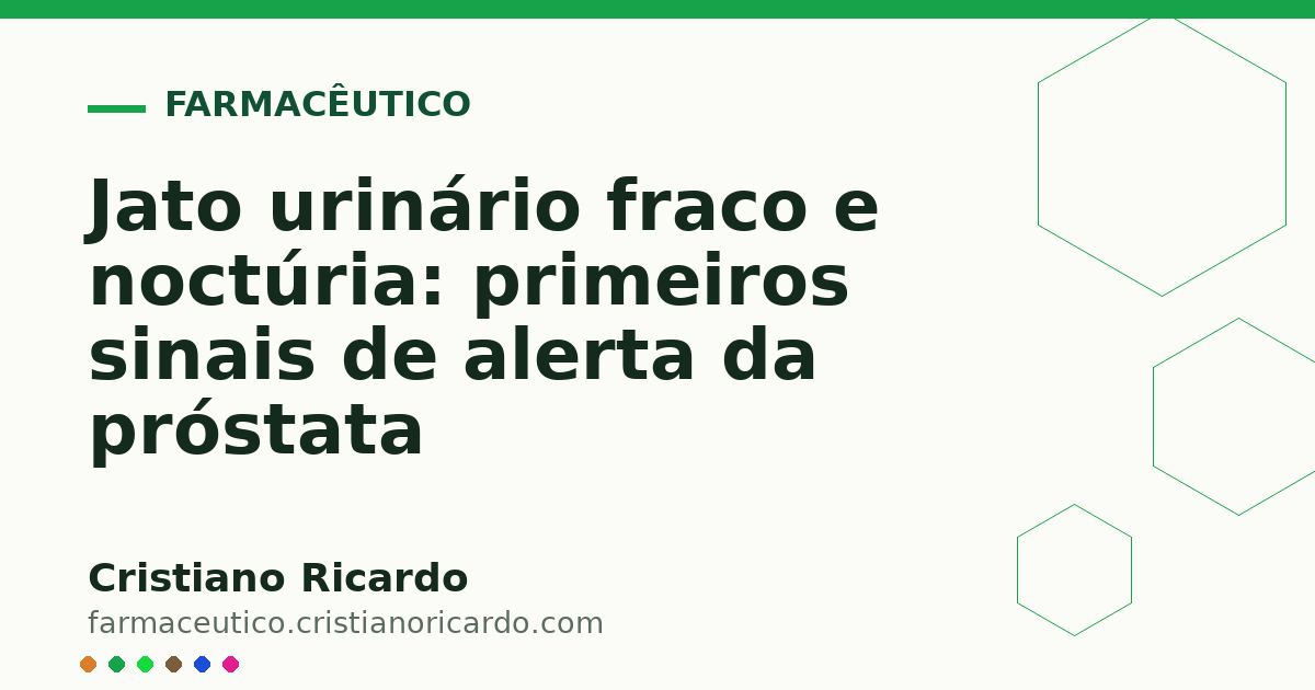 Card OG automático: Jato urinário fraco e noctúria: primeiros sinais de alerta da próstata