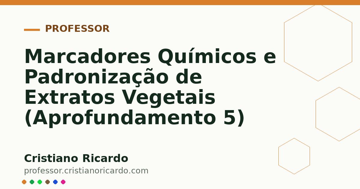 Card OG automático: Marcadores Químicos e Padronização de Extratos Vegetais (Aprofundamento 5)