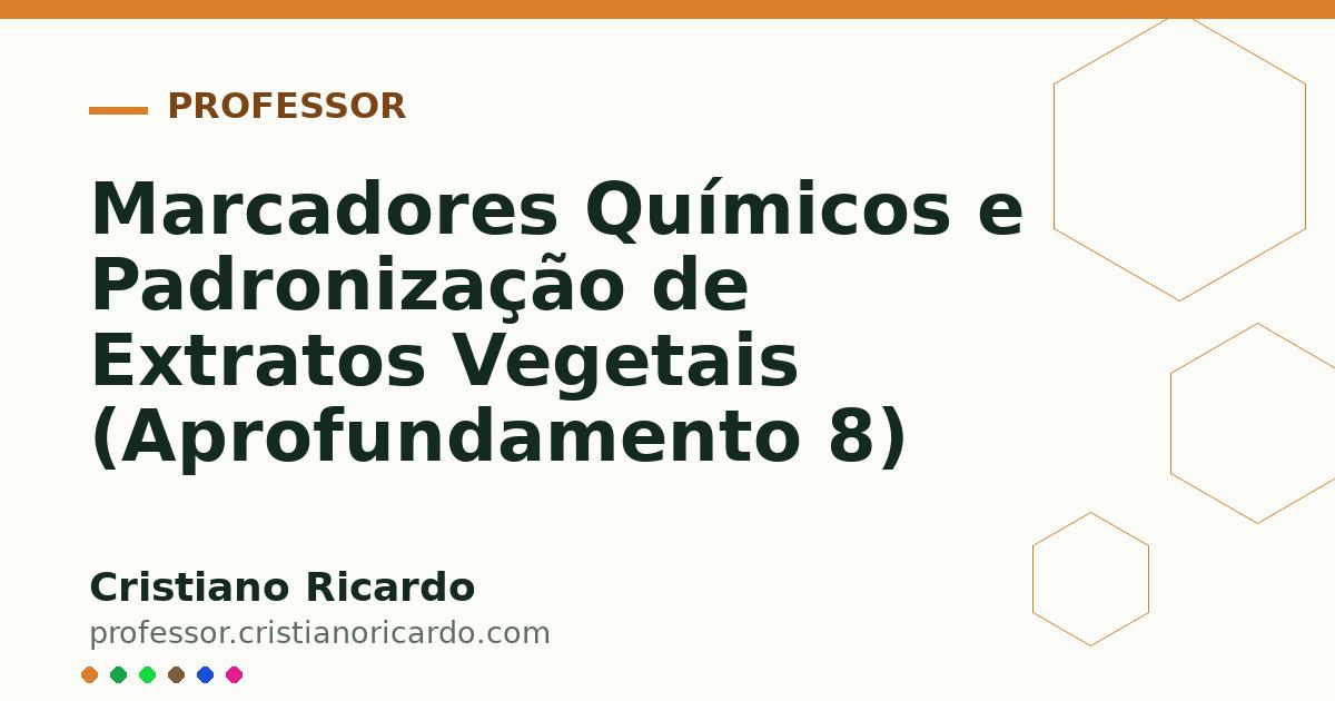Card OG automático: Marcadores Químicos e Padronização de Extratos Vegetais (Aprofundamento 8)