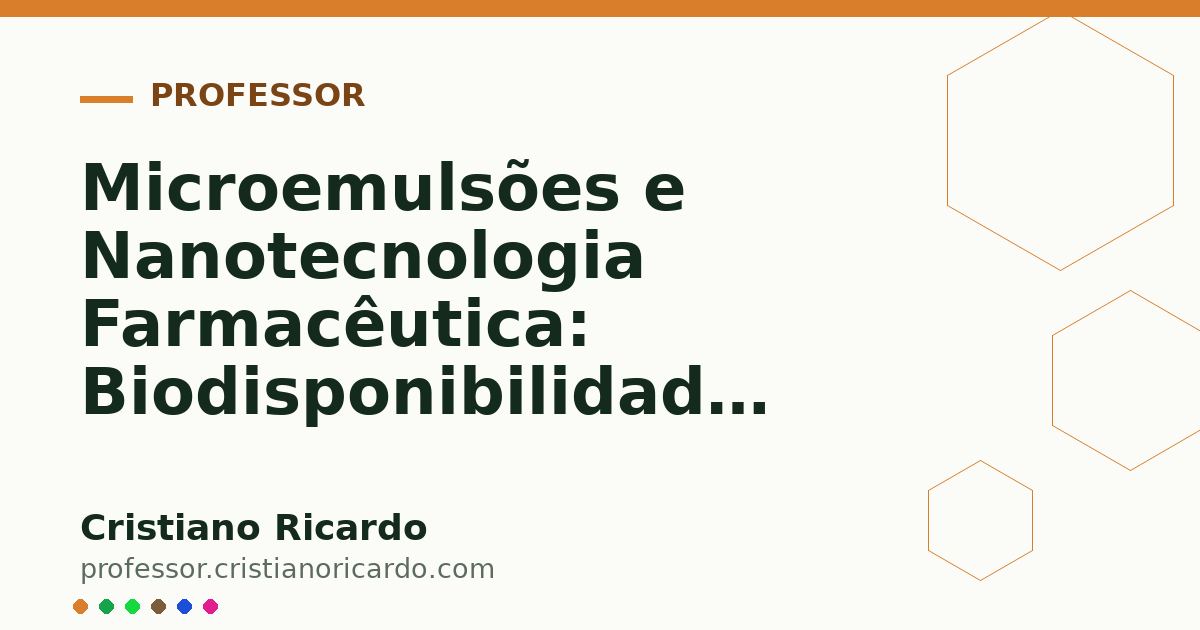 Card OG automático: Microemulsões e Nanotecnologia Farmacêutica: Biodisponibilidade Elevada (Parte 7)