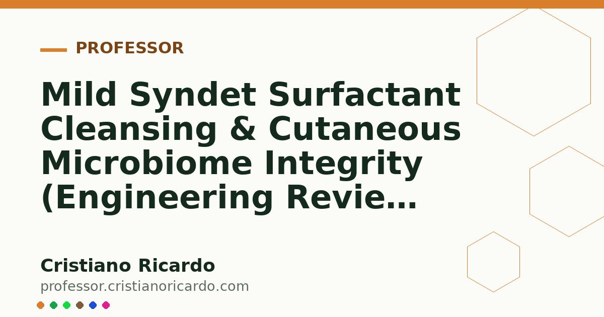 Card OG automático: Mild Syndet Surfactant Cleansing & Cutaneous Microbiome Integrity (Engineering Review 2012)