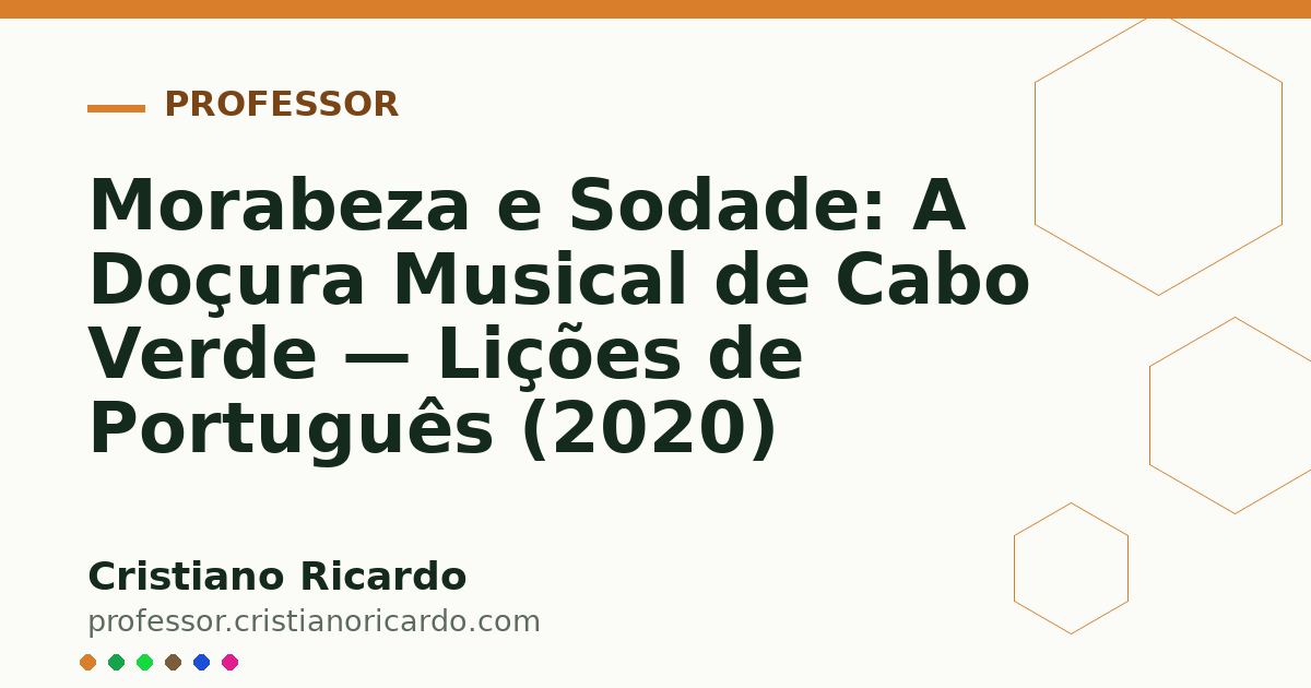 Card OG automático: Morabeza e Sodade: A Doçura Musical de Cabo Verde — Lições de Português (2020)