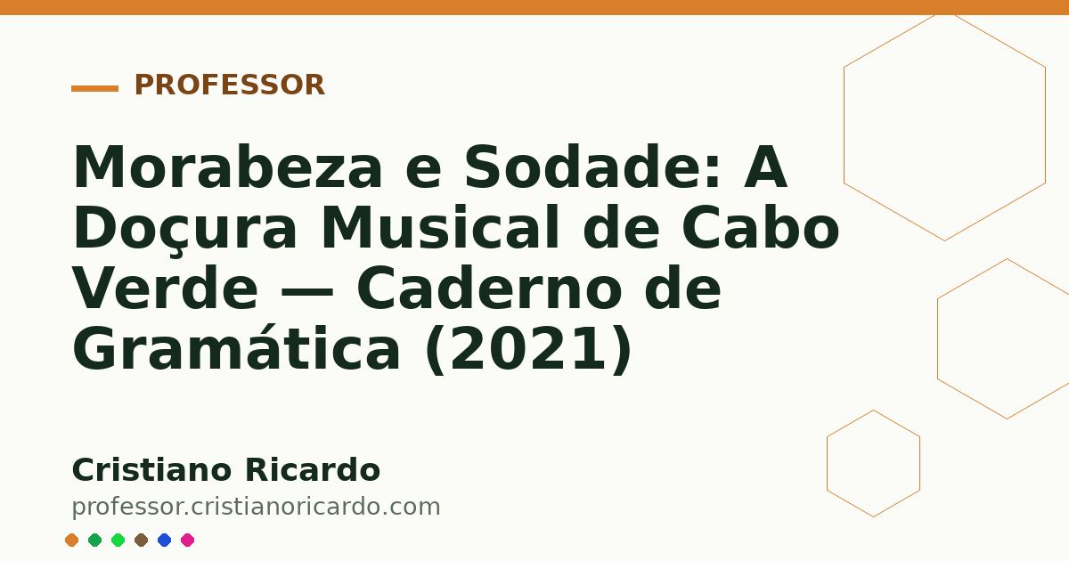 Card OG automático: Morabeza e Sodade: A Doçura Musical de Cabo Verde — Caderno de Gramática (2021)