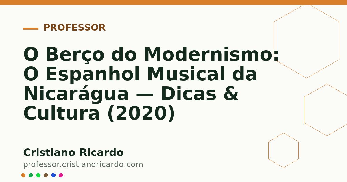 Card OG automático: O Berço do Modernismo: O Espanhol Musical da Nicarágua — Dicas & Cultura (2020)