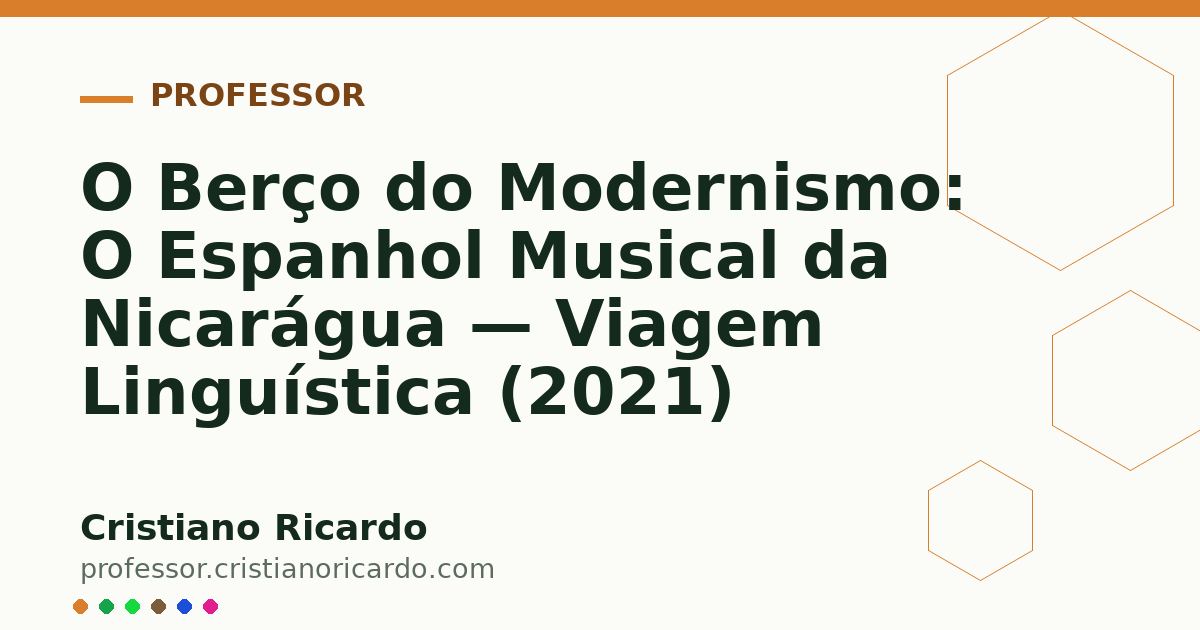 Card OG automático: O Berço do Modernismo: O Espanhol Musical da Nicarágua — Viagem Linguística (2021)