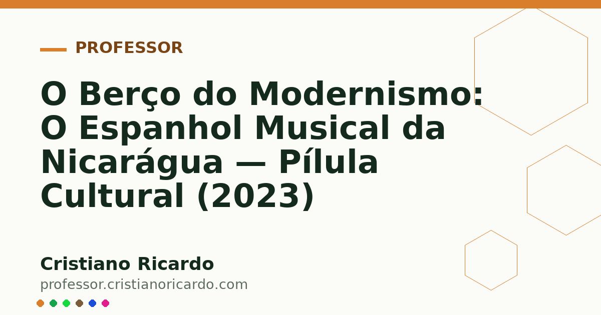 Card OG automático: O Berço do Modernismo: O Espanhol Musical da Nicarágua — Pílula Cultural (2023)