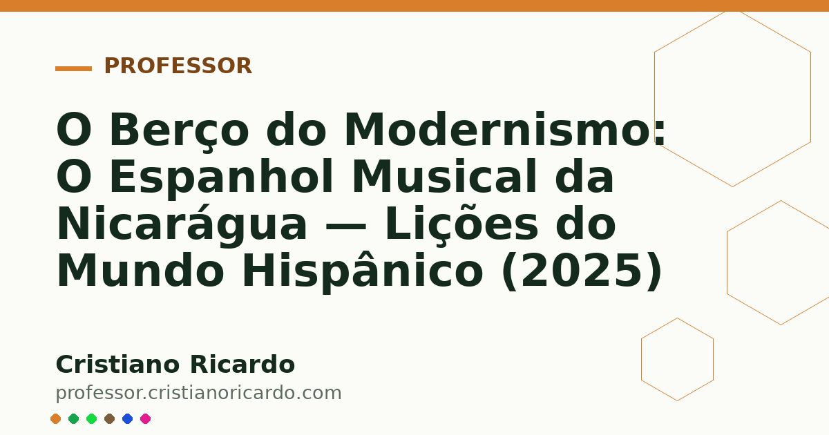 Card OG automático: O Berço do Modernismo: O Espanhol Musical da Nicarágua — Lições do Mundo Hispânico (2025)