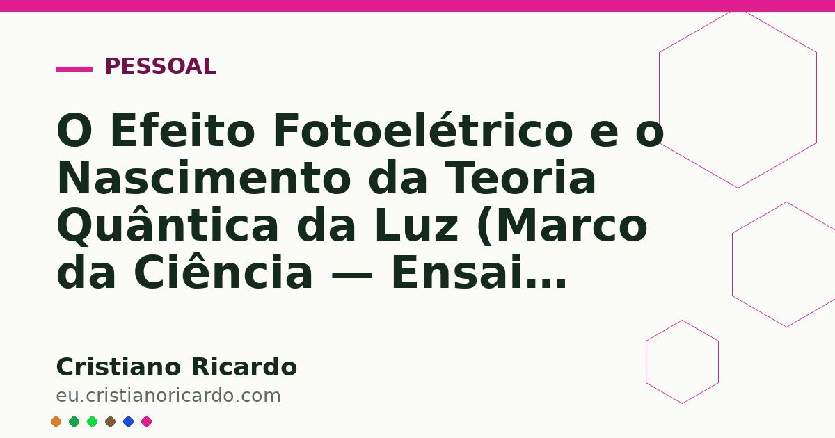 Card OG automático: O Efeito Fotoelétrico e o Nascimento da Teoria Quântica da Luz (Marco da Ciência — Ensaio Histórico 2022)