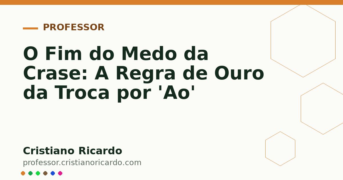 Card OG automático: O Fim do Medo da Crase: A Regra de Ouro da Troca por 'Ao'