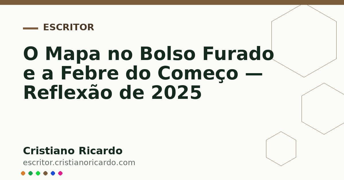 Card OG automático: O Mapa no Bolso Furado e a Febre do Começo — Reflexão de 2025