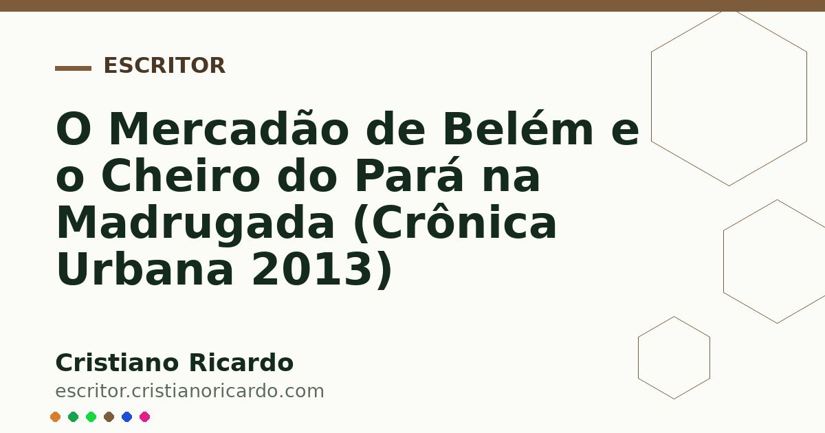 Card OG automático: O Mercadão de Belém e o Cheiro do Pará na Madrugada (Crônica Urbana 2013)
