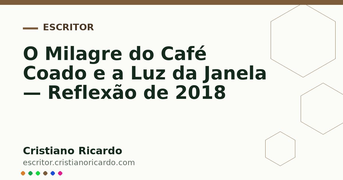 Card OG automático: O Milagre do Café Coado e a Luz da Janela — Reflexão de 2018