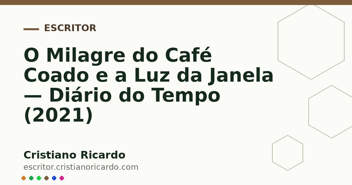Card OG automático: O Milagre do Café Coado e a Luz da Janela — Diário do Tempo (2021)