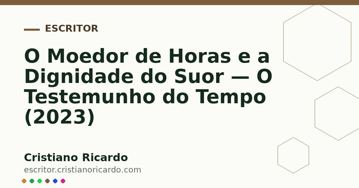 Card OG automático: O Moedor de Horas e a Dignidade do Suor — O Testemunho do Tempo (2023)