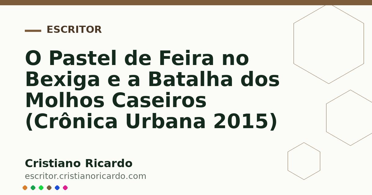 Card OG automático: O Pastel de Feira no Bexiga e a Batalha dos Molhos Caseiros (Crônica Urbana 2015)