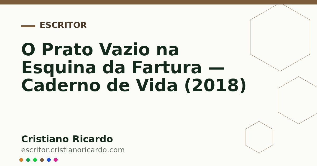 Card OG automático: O Prato Vazio na Esquina da Fartura — Caderno de Vida (2018)
