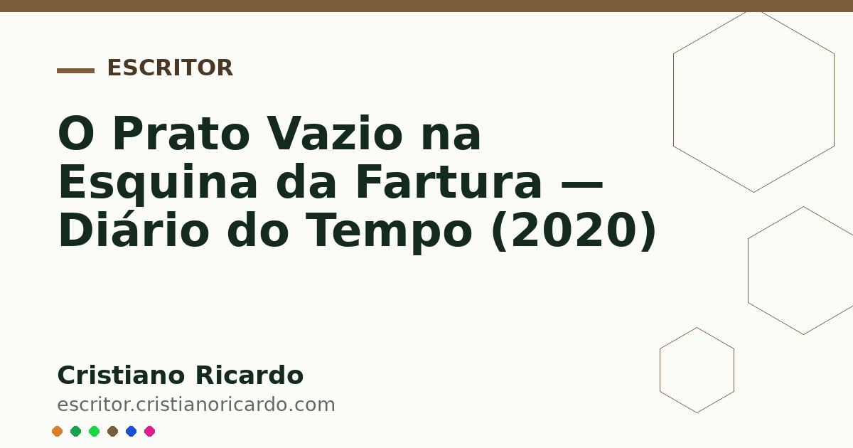 Card OG automático: O Prato Vazio na Esquina da Fartura — Diário do Tempo (2020)