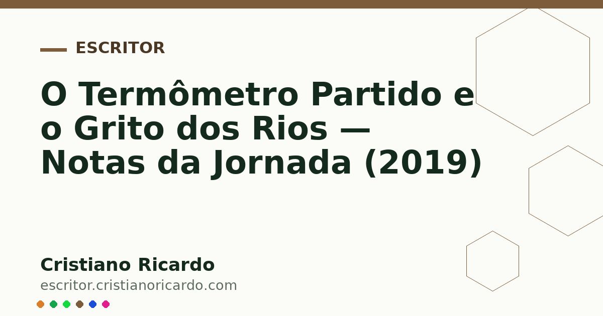 Card OG automático: O Termômetro Partido e o Grito dos Rios — Notas da Jornada (2019)