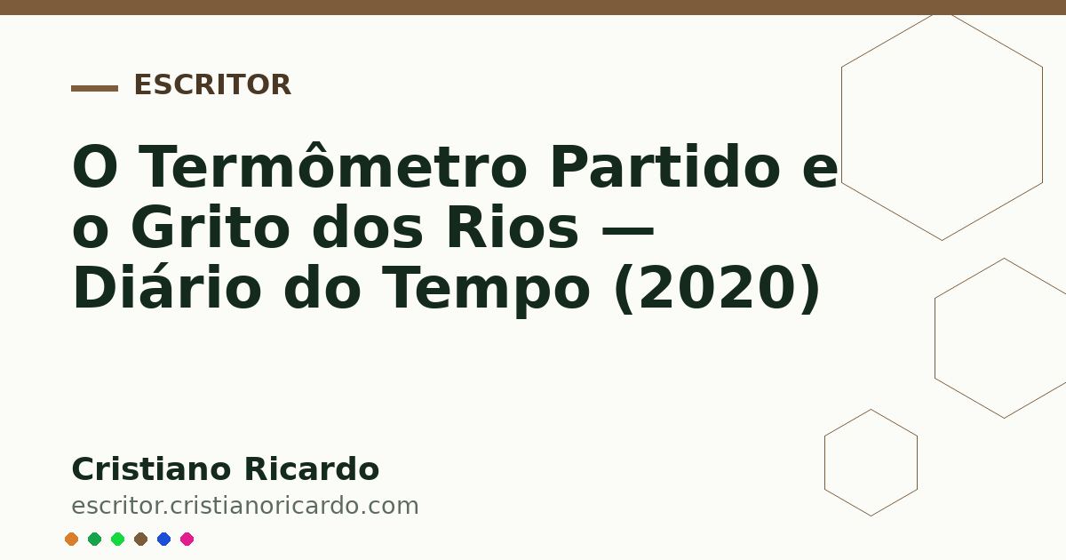 Card OG automático: O Termômetro Partido e o Grito dos Rios — Diário do Tempo (2020)