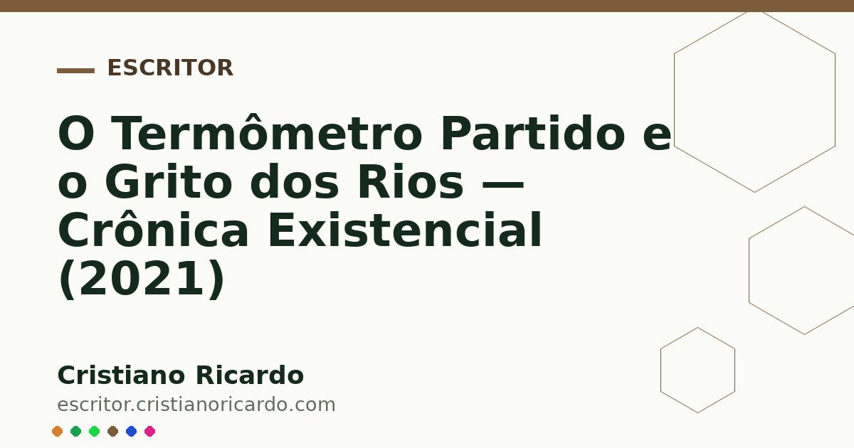 Card OG automático: O Termômetro Partido e o Grito dos Rios — Crônica Existencial (2021)